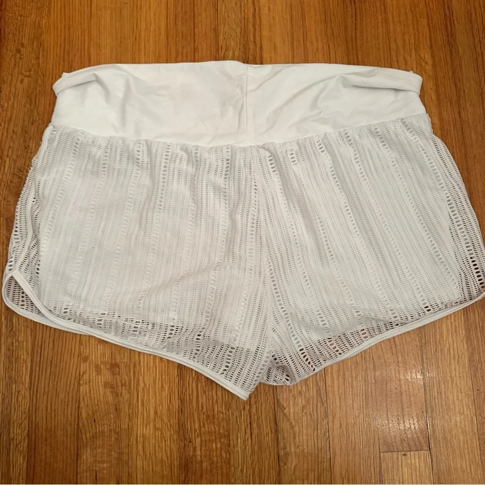 Prana Women's Two Beach Shorts Swim Shorts Mid Rise Mesh Knit Size XL New (#3) - Picture 4 of 12